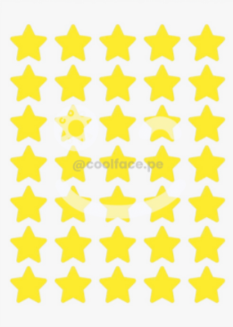 Estrellas Amarillo - 35 unidades ⭐