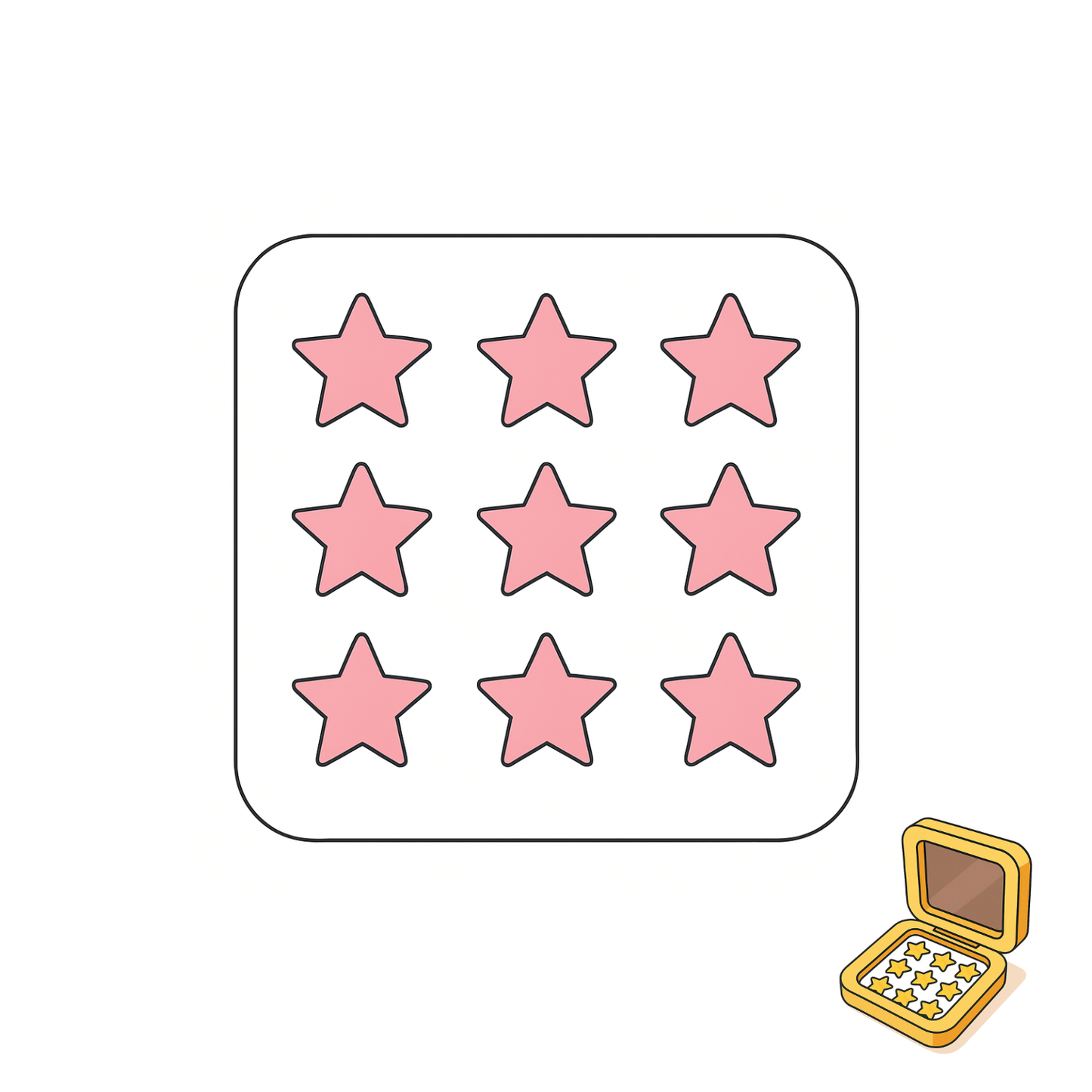 REFILL XL : Parches Estrellas Rosada - 27 unidades