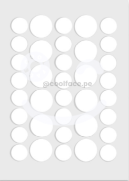 Trasparente Circular - 36 unidades ⚪