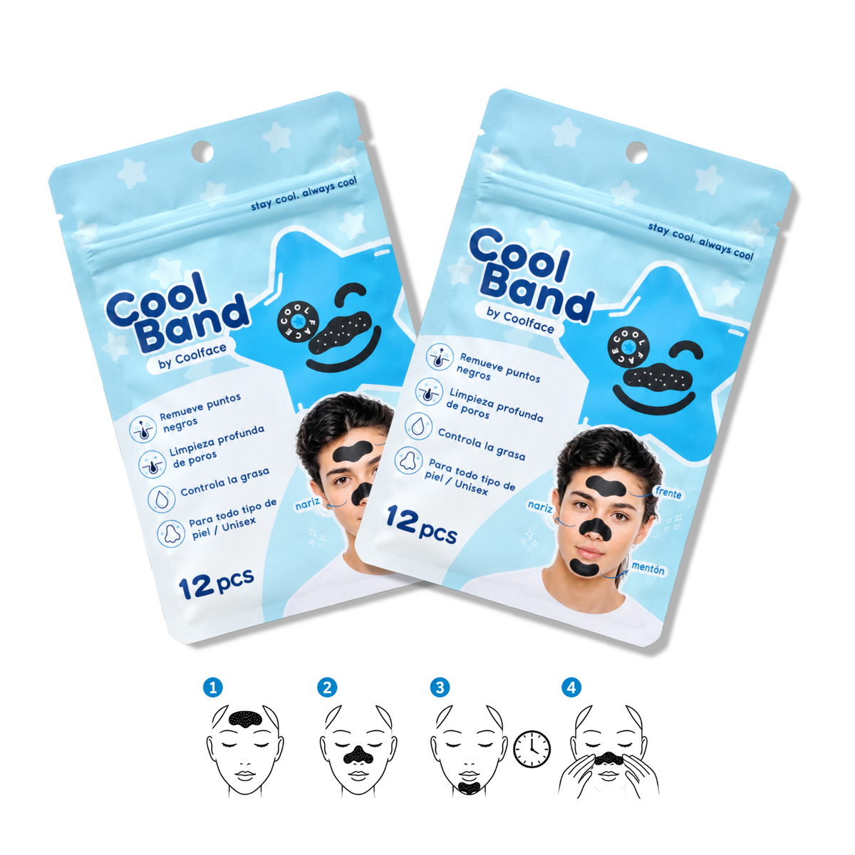 2 PACKS - COOL BAND removedor de puntos negros