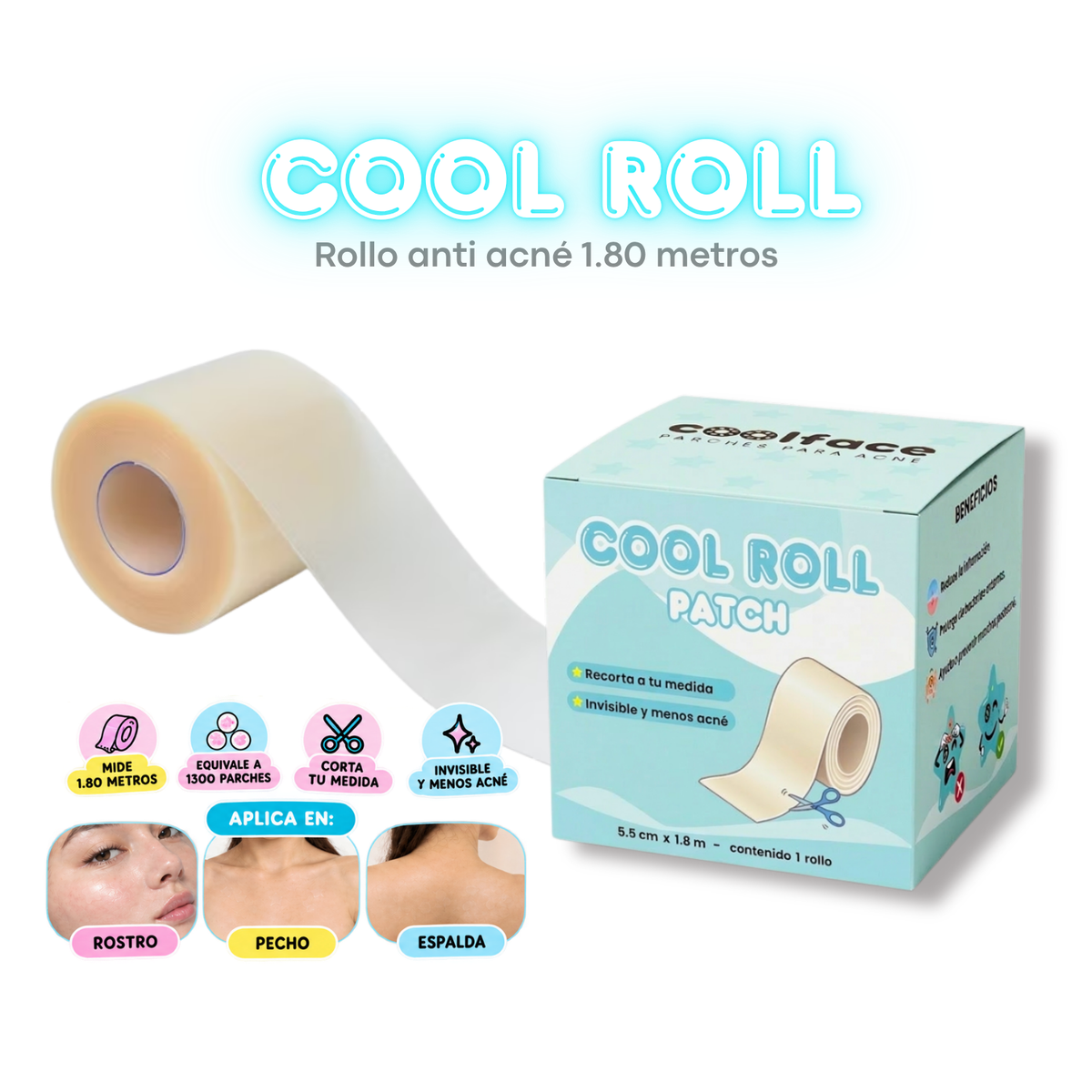 3 PACKS - Parche microdardo + Cool Roll + pinza