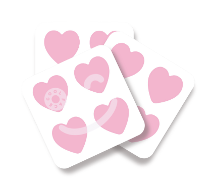 REFILL MINI : Parches Corazón Rosa - 24 unidades