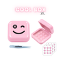 COOL BOX XL ROSA + 27 parches estrella rosa + pinza