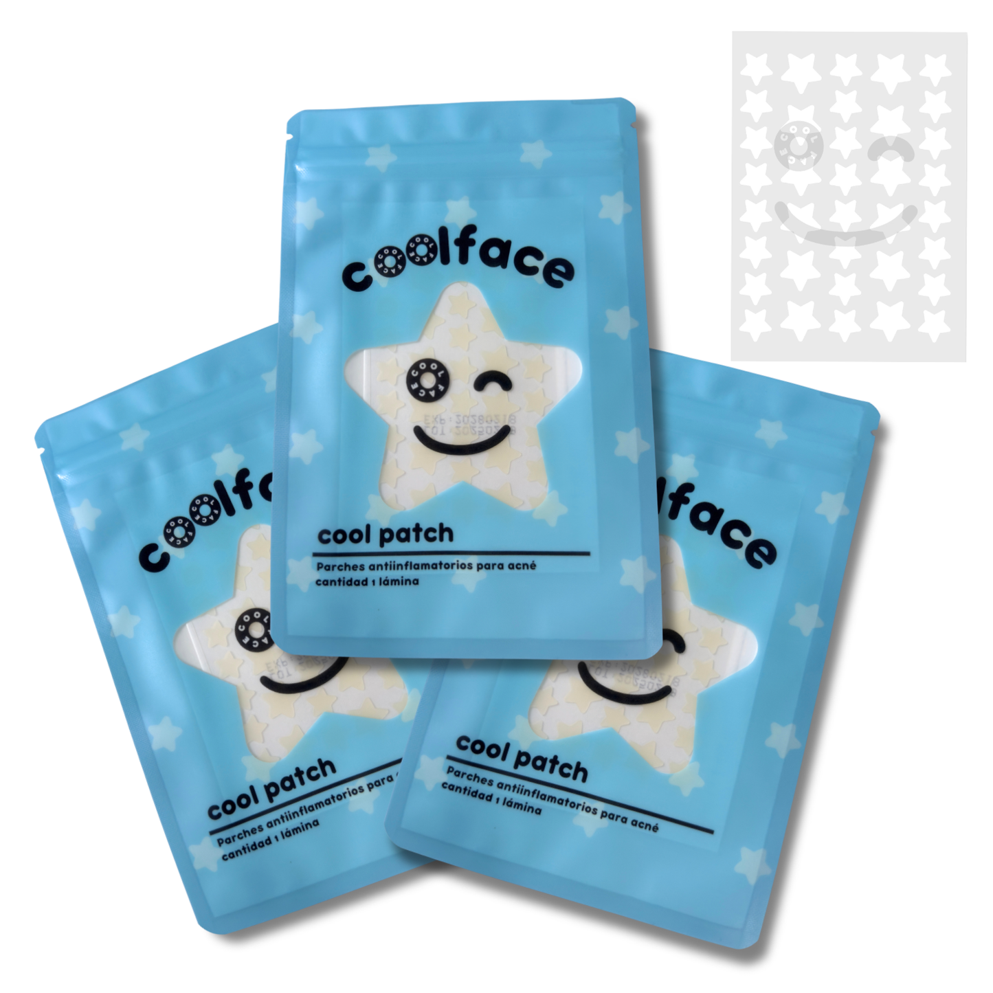 3 PACKS - Estrellas transparentes - 108 unidades