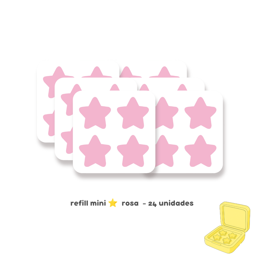 REFILL MINI : Estrellas Rosas  - 24 unidades