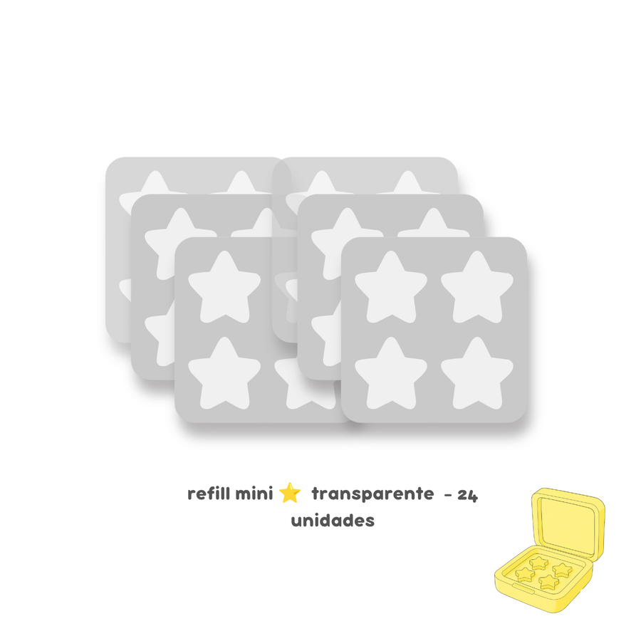 REFILL MINI : Estrellas Transparentes  - 24 unidades