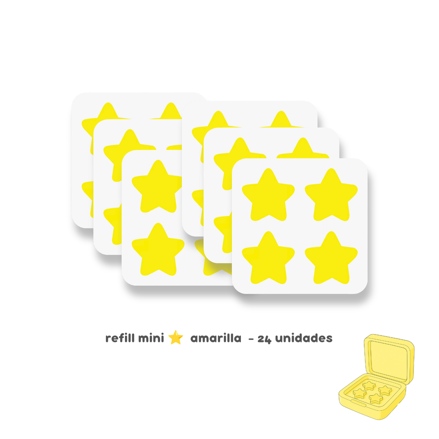 REFILL MINI : Estrellas Amarillas  - 24 unidades