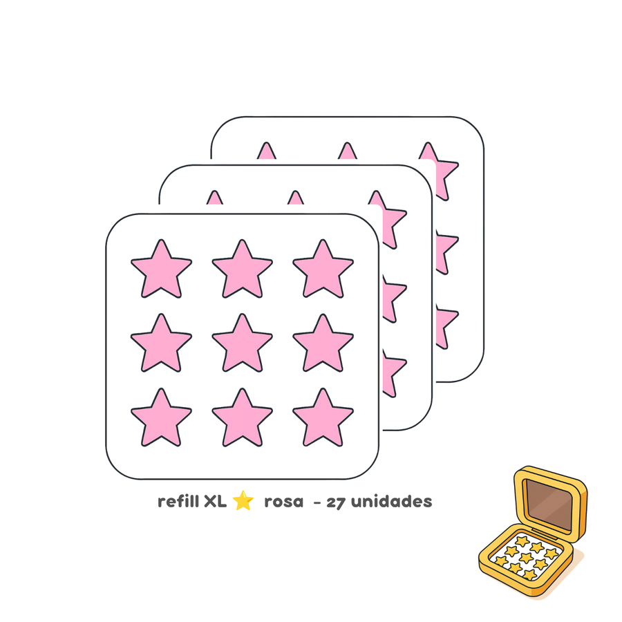 REFILL XL : Estrellas Rosada  - 27 unidades