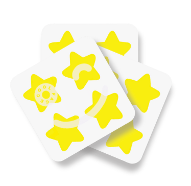 REFILL MINI : Parches Estrellas Amarillas  - 24 unidades ⭐