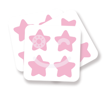 REFILL MINI : Parches Estrellas Rosas  - 24 unidades